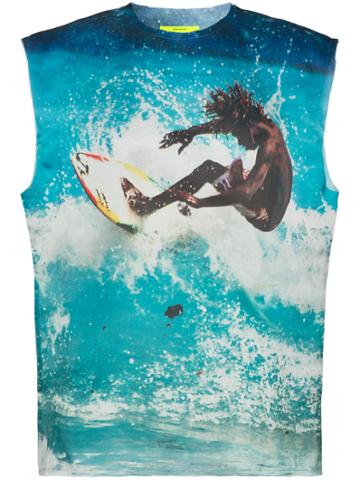 Ex Infinitas Silk Rasta Surfer Tank - Blue