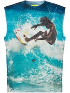 Ex Infinitas Silk Rasta Surfer Tank - Blue