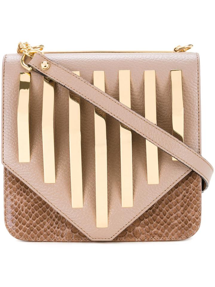 Rula Galayini - Judd Shoulder Bag - Women - Calf Leather - One Size, Nude/neutrals, Calf Leather
