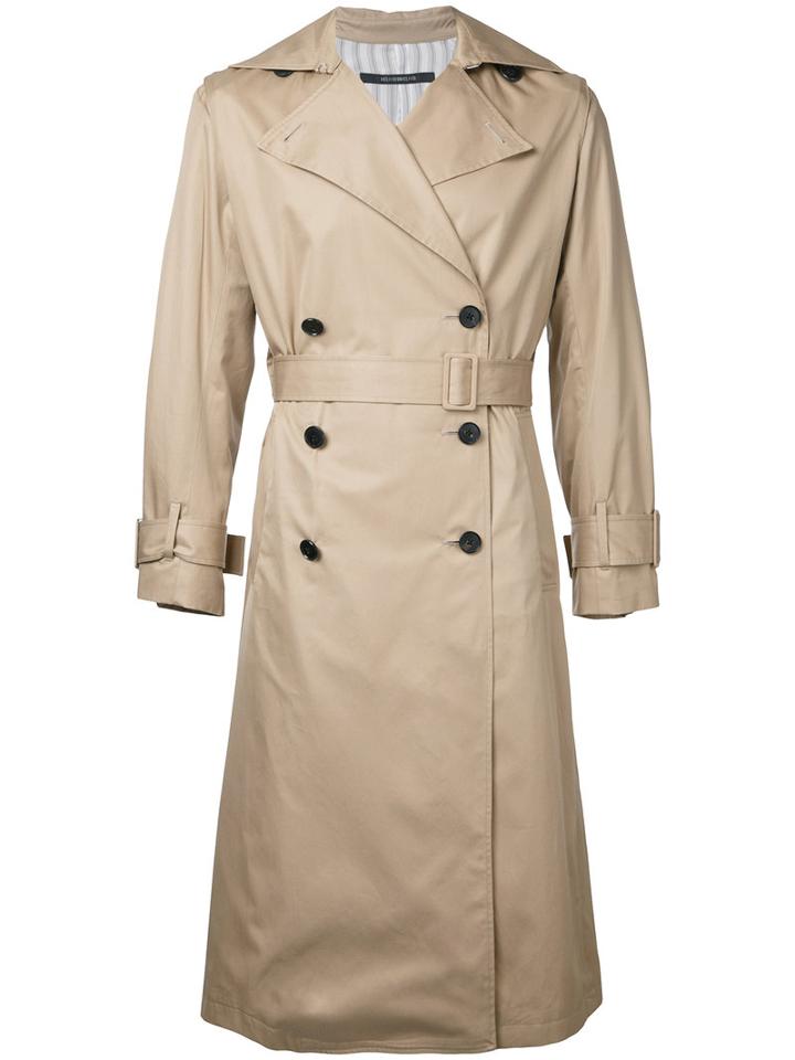 Dressedundressed Button Up Trench Coat, Men's, Size: 4, Brown, Cotton