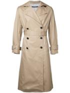 Dressedundressed Button Up Trench Coat, Men's, Size: 4, Brown, Cotton
