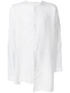 Isabel Benenato Asymmetric Hem Long Shirt - White