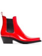 Calvin Klein 205w39nyc Red Claire 40 Western Leather Boots