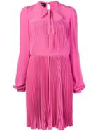 Rochas Pleated Midi Dress - Pink