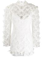 David Koma Butterfly Lace Dress - White