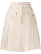 Chanel Vintage 1980's A-line Skirt - Neutrals