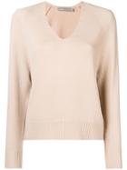 Vince Long-sleeve Fitted Sweater - Nude & Neutrals