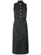 Talie Nk Bouclé Midi Dress, Women's, Size: 34, Black, Cotton