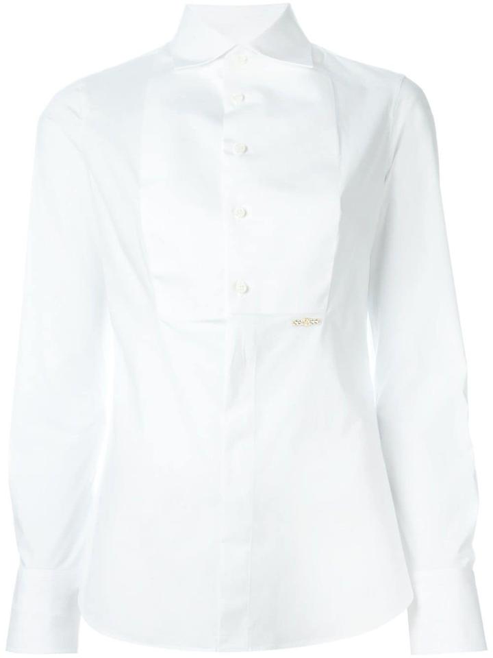 Dsquared2 Bib Detail Blouse - White