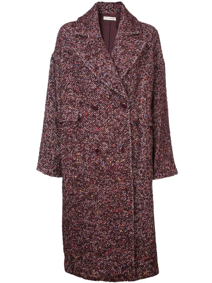 Ulla Johnson Double-breasted Oversized Coat - Red