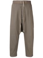 Rick Owens Drkshdw Drop-crotch Cropped Trousers - Neutrals