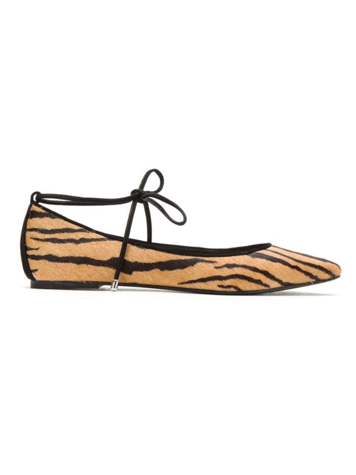 Serpui Animal Print Ballerinas - Yellow