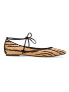 Serpui Animal Print Ballerinas - Yellow