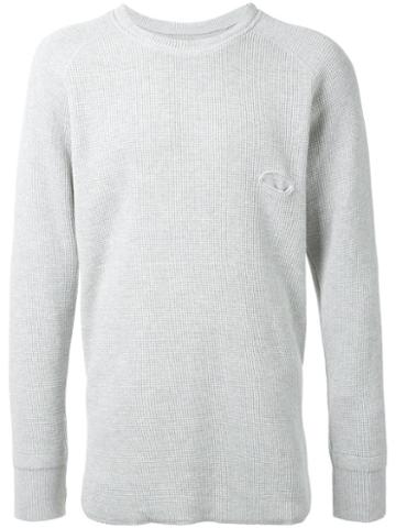 Bukht 'big Waffle' Jumper, Men's, Size: 3, Grey, Cotton