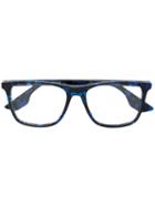 Mcq Alexander Mcqueen Contrast Tortoiseshell Glasses - Blue