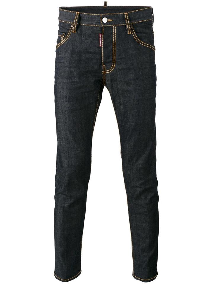 Dsquared2 Skater Jeans, Men's, Size: 48, Blue, Cotton/spandex/elastane/leather
