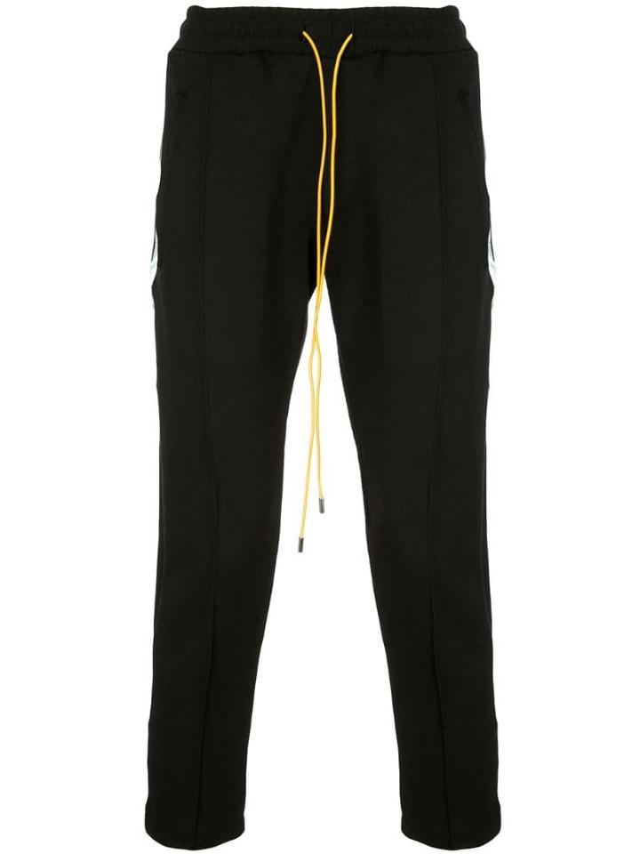 Rhude Side-stripe Cropped Trousers - Black