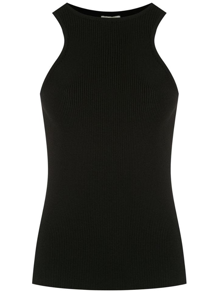 Egrey Knitted Ribbed Top - Black