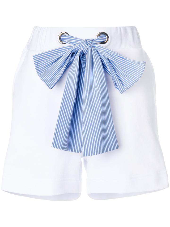 Msgm Bow Front Shorts - White
