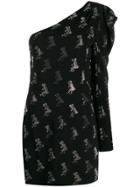 John Richmond One Shoulder Embellished Dress - Black