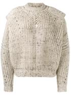 Isabel Marant Chunky Knit Cut-out Detail Jumper - Neutrals