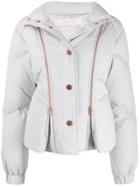 See By Chloé Double Zip Front Padded Jacket - White