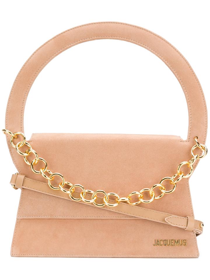 Jacquemus Chain Top-handle Tote - Nude & Neutrals