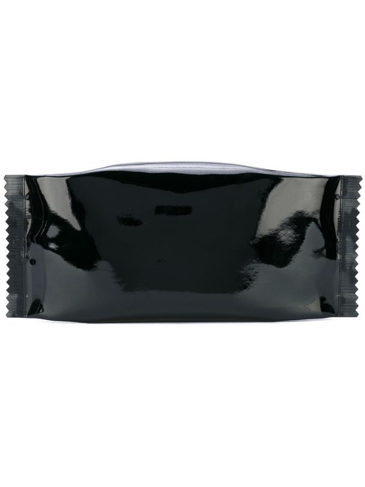 Mm6 Maison Margiela Zig Zag Trim Clutch - Black