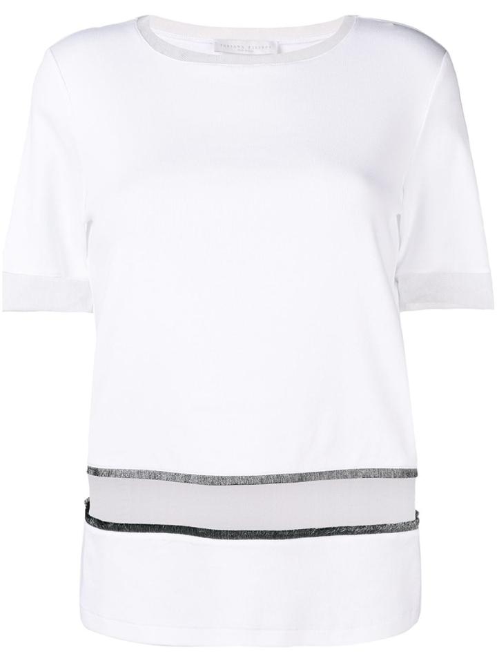 Fabiana Filippi Sheer Stripe T-shirt - White