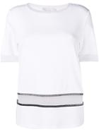 Fabiana Filippi Sheer Stripe T-shirt - White
