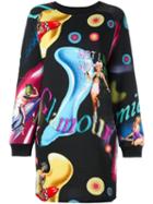 Jeremy Scott Printed Sweatshirt Dress