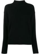 Allude Turtleneck Fine Knit Sweater - Black