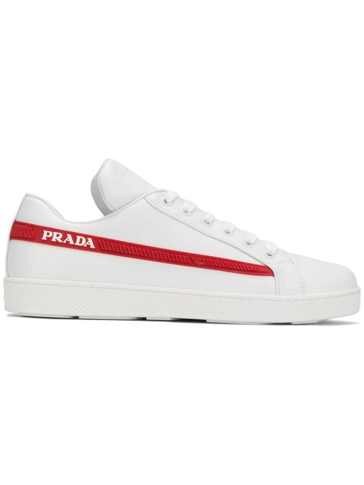 Prada Logo Band Sneakers - White