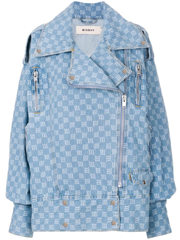Misbhv Oversized Biker Jacket - Blue