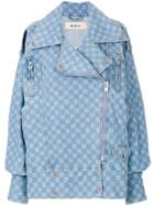 Misbhv Oversized Biker Jacket - Blue