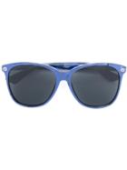Gucci Eyewear Oversize Gradient Round Sunglasses - Blue