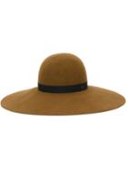 Maison Michel 'blanche' Hat, Women's, Size: Medium, Brown, Cotton/viscose/rabbit Felt