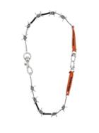 Heron Preston Barbwire Design Necklace - Silver