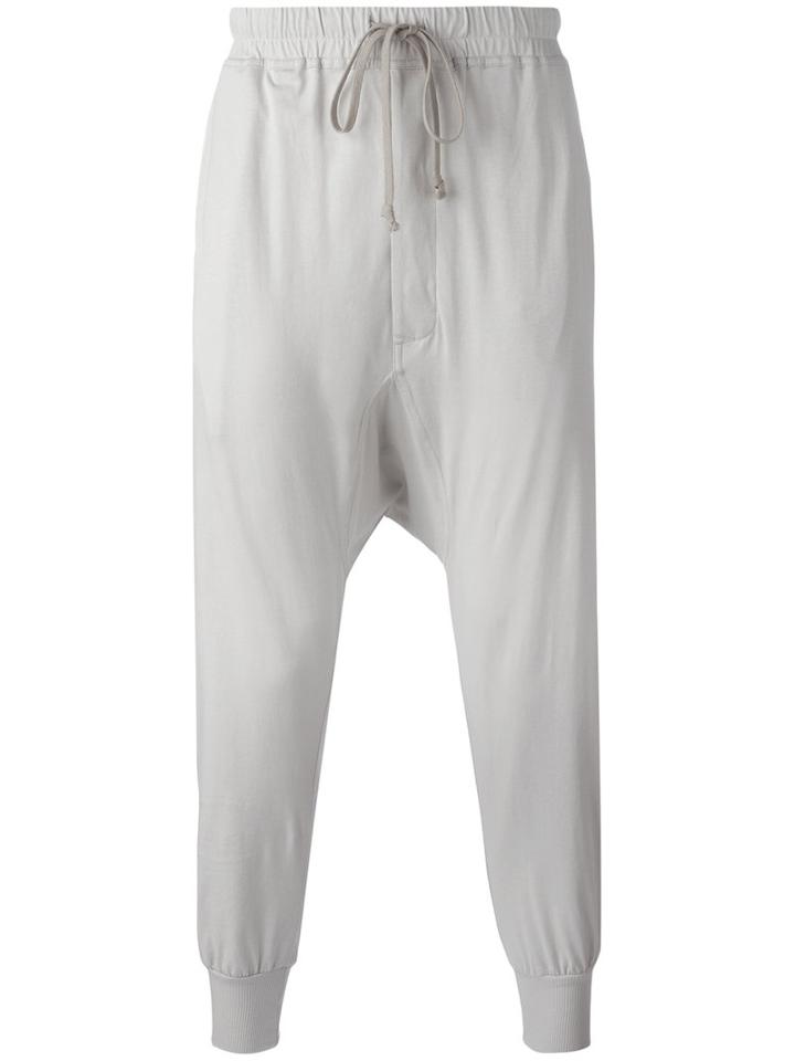 Rick Owens Drkshdw - Drop Crotch Pants - Men - Cotton - S, Nude/neutrals, Cotton