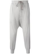 Rick Owens Drkshdw - Drop Crotch Pants - Men - Cotton - S, Nude/neutrals, Cotton