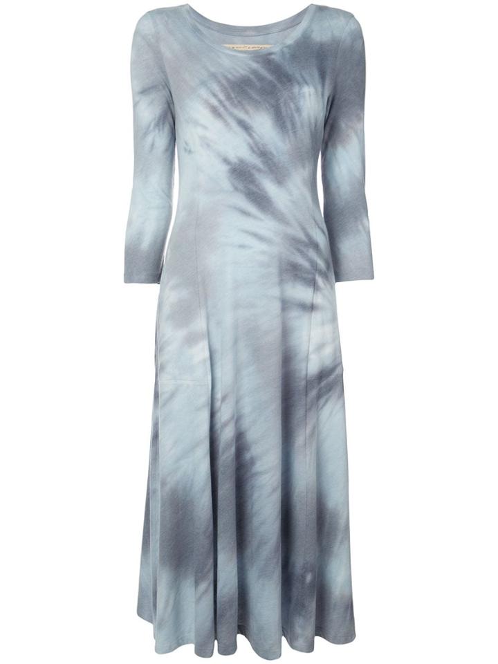 Raquel Allegra Big Sweep Tie Dye Dress - Blue