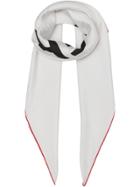 Burberry Horseferry Print Silk Square Scarf - White