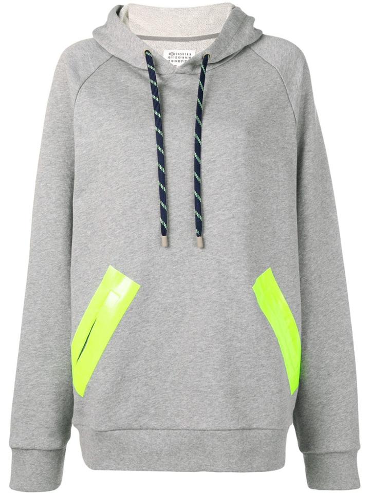 Maison Margiela Neon Tape Hoodie - Grey