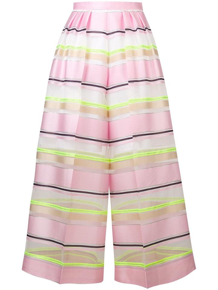 Delpozo Striped Flare Trousers - Pink