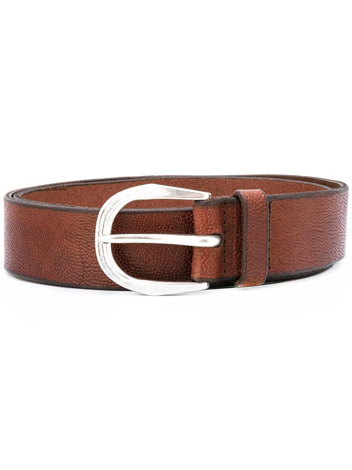 Orciani - Buckled Belt - Men - Leather - 95, Brown, Leather