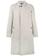 Burberry Buttoned Midi Coat, Men's, Size: 50, Nude/neutrals, Cotton/cork