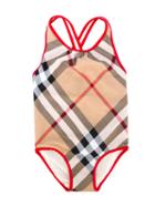 Burberry Kids - House Check Swimsuit - Kids - Nylon/polyester/spandex/elastane - 8 Yrs, Beige