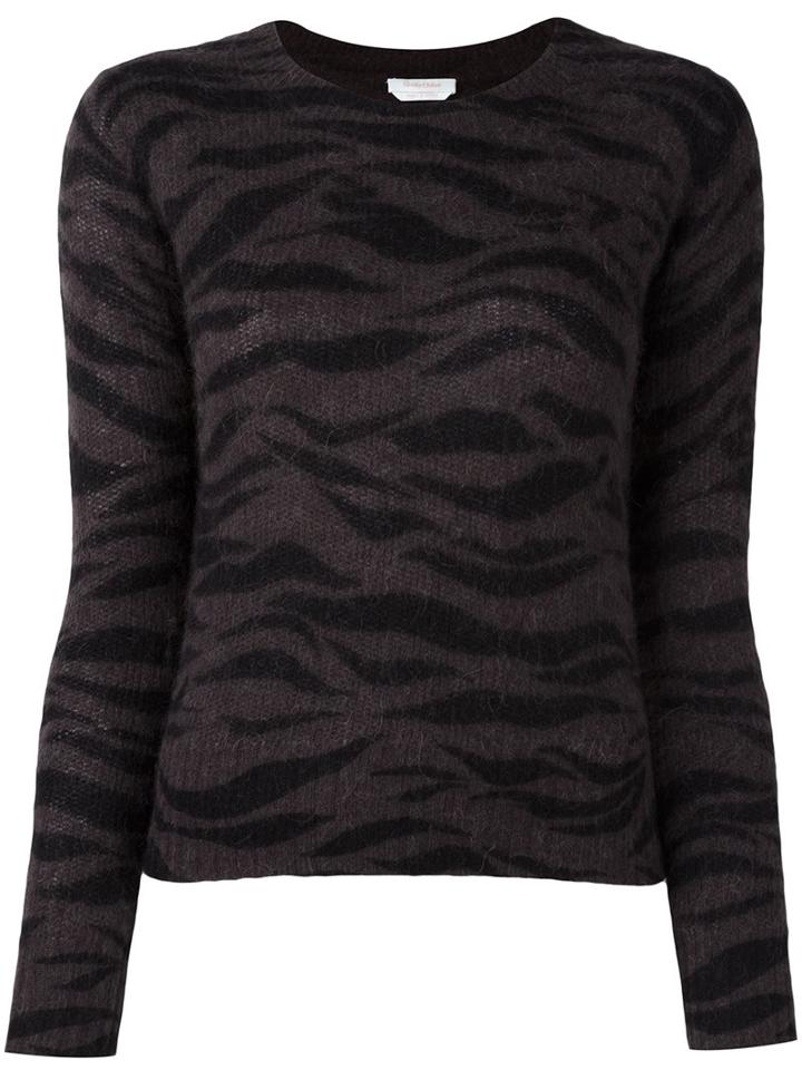 See By Chloé Zebra Print Jumper, Women's, Size: Small, Brown, Polyamide/wool/alpaca
