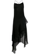 Blumarine Asymmetric Layered Dress - Black