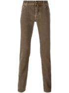 Jacob Cohen Slim Fit Jeans, Men's, Size: 34, Yellow/orange, Cotton/spandex/elastane